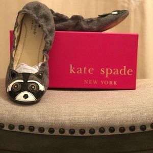 Kate Spade Grey Flannel Slippers size 8